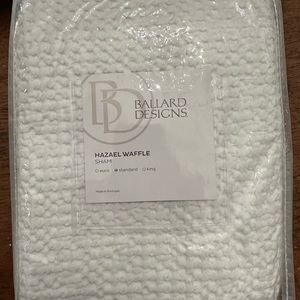 (2) Ballard Design Hazel Waffle Standard Shams